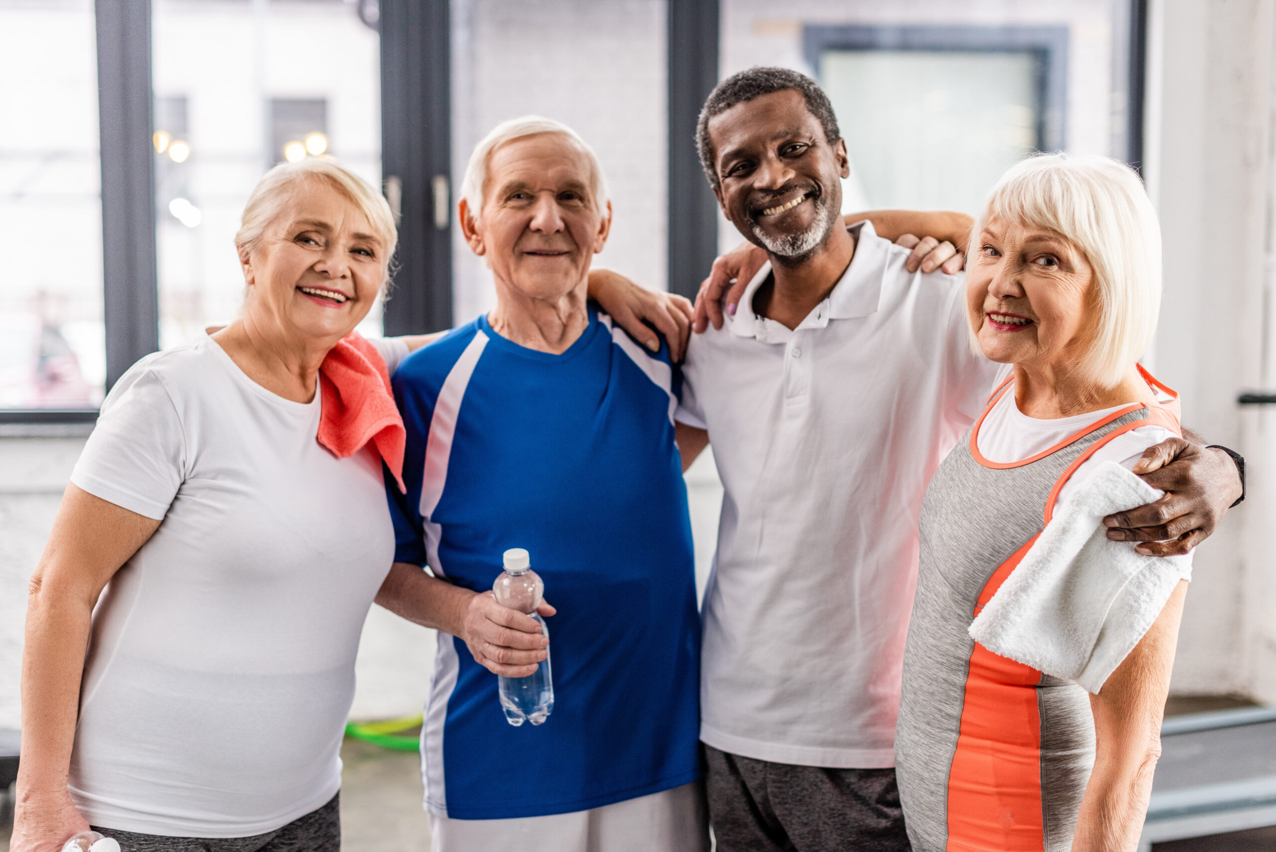 Group of 4 particpants to the OSteobusters senior fitness class